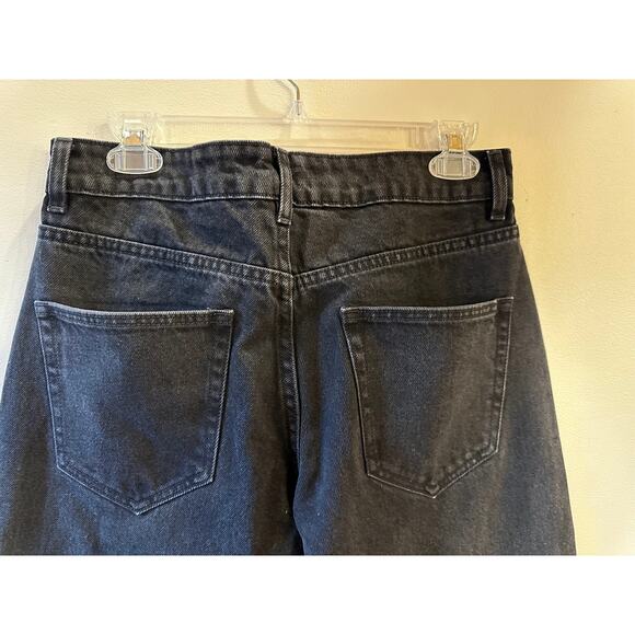 Pool House New York Tokyo Dad Jeans Baggy Wide-Leg Black Dark Wash 30 - Picture 7 of 12